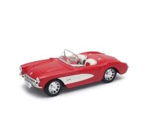 Welly 1957 Chevrolet Corvette 1:34 červený, červené sedačky